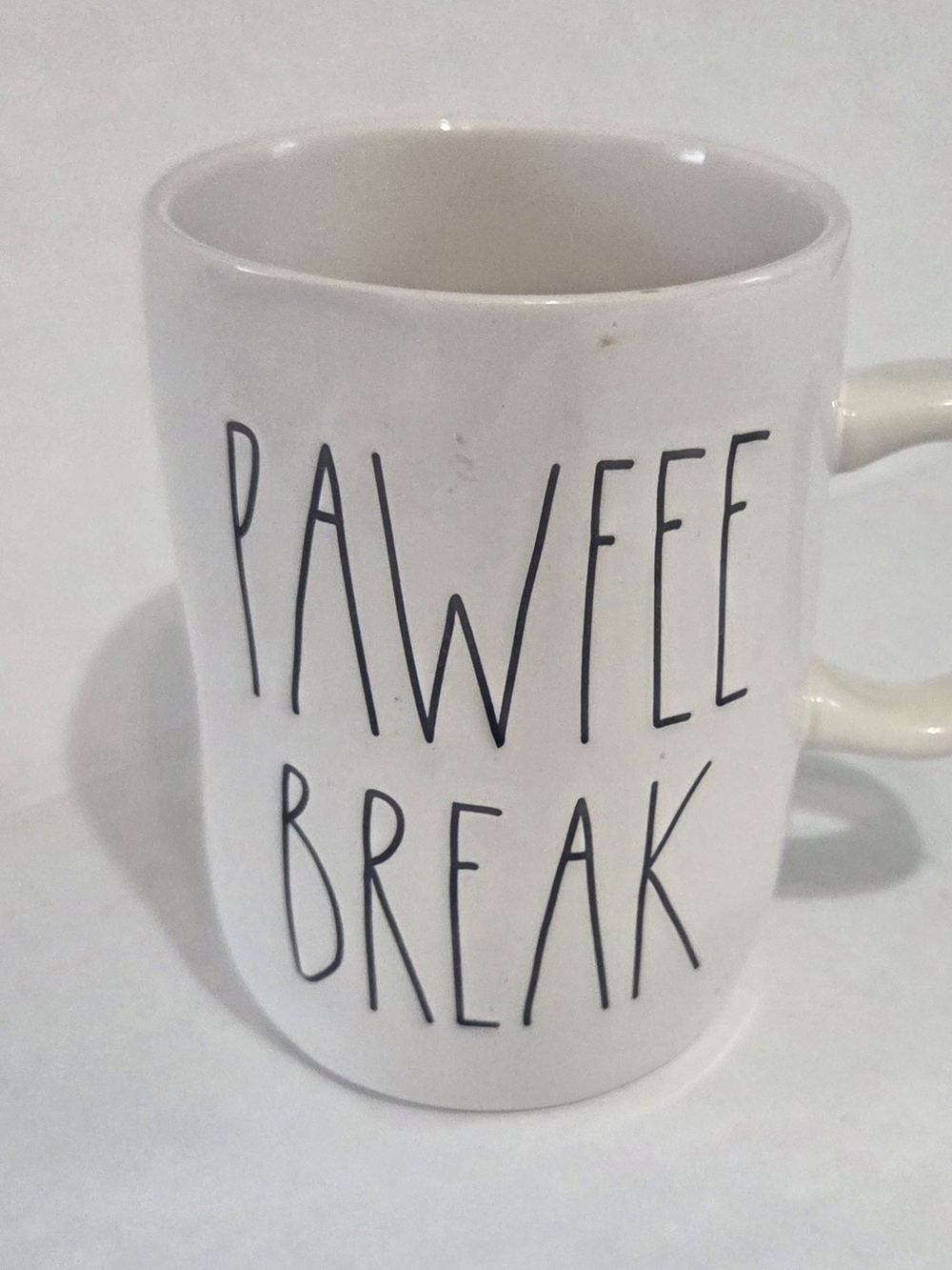 Rae Dunn PAWFEE BREAK White Dog Lover Mug
